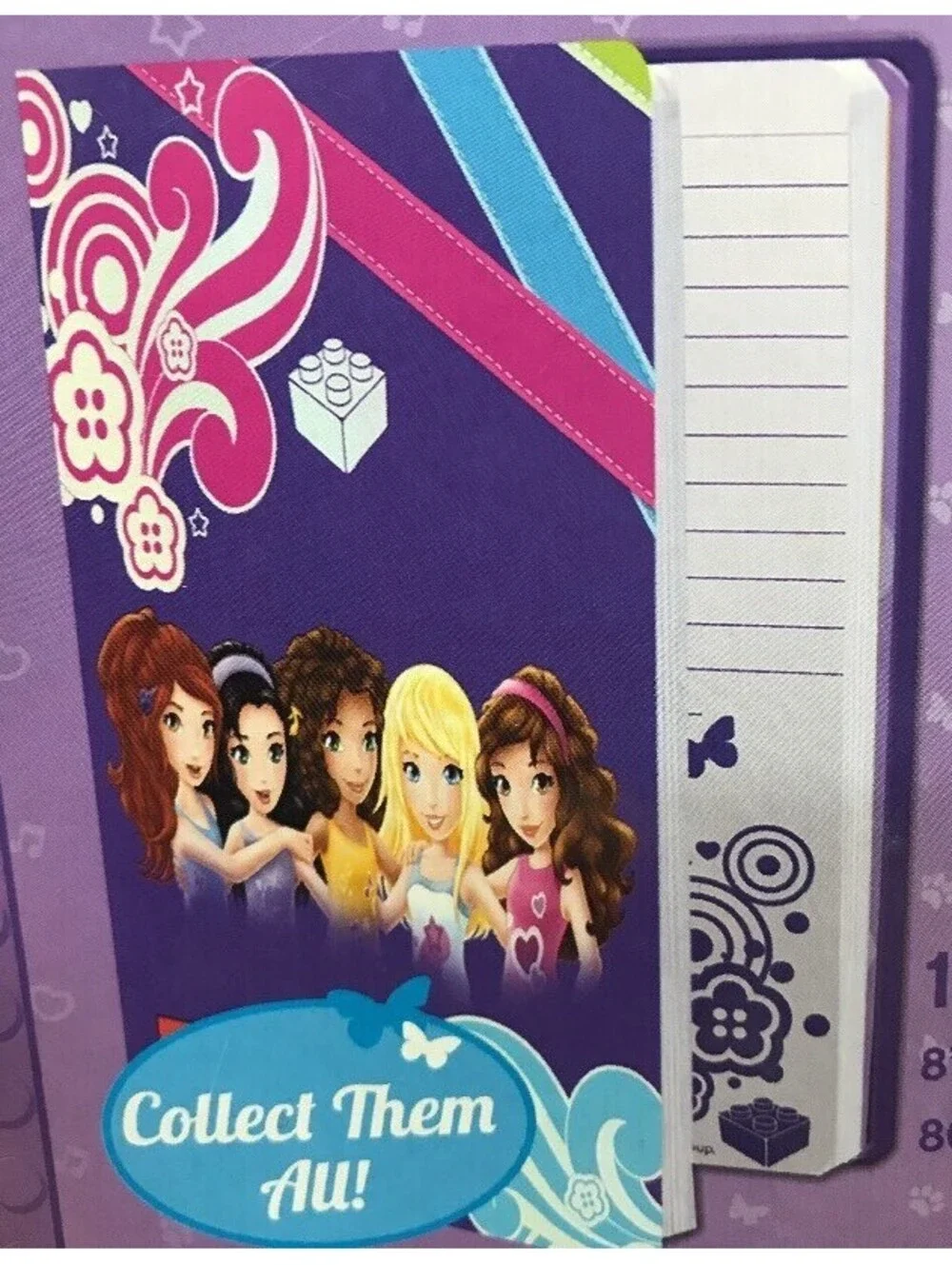 LEGO Friends Journal and Sticker Set Purple 80 Pages Hardback Diary Notebook